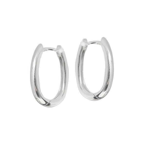 Sterling Silver Oval 'Huggie' Hoop Earrings – Cameron Jewellery
