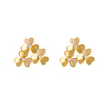 BIANC - Sterling Silver Yellow Gold Plated Cubic Zirconia 'Stellar' Stud Earrings