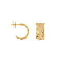 BIANC - Sterling Silver Cubic Zirconia 'Astro' Hoop Earrings
