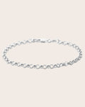 Sterling Silver BO3 Oval Belcher Bracelet