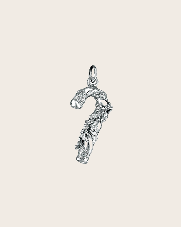 Sterling Silver Christmas Candy Cane Charm