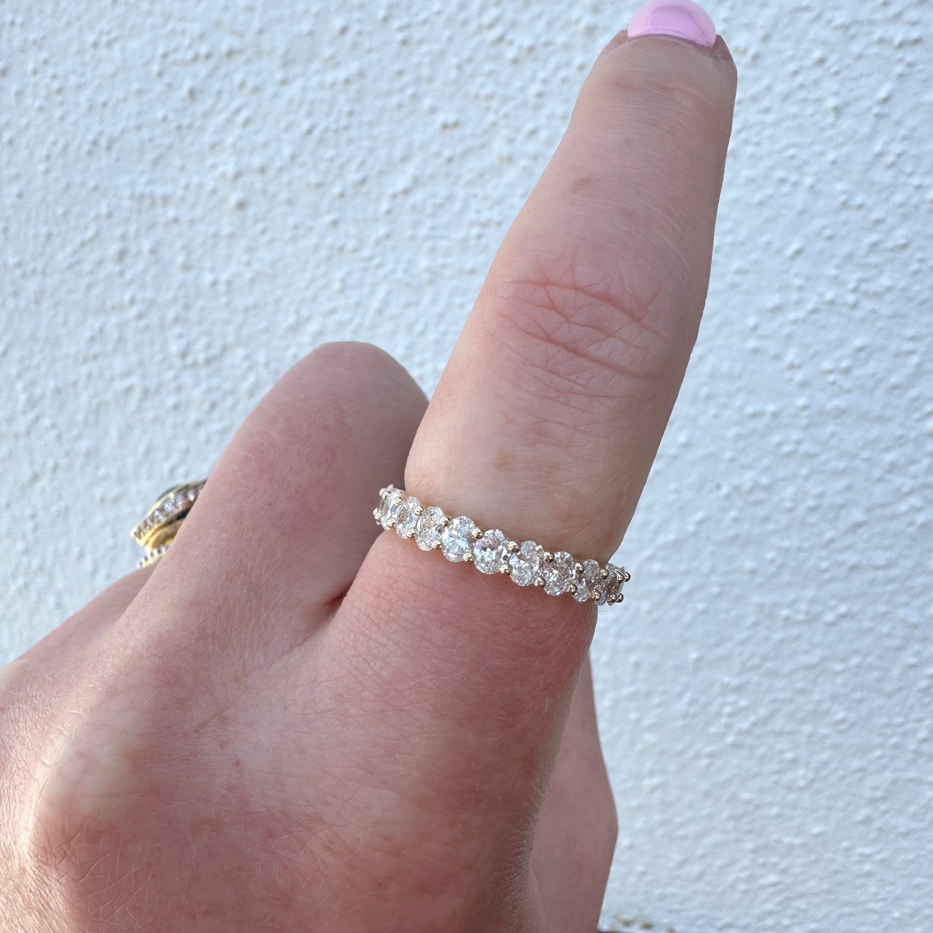 9ct Yellow Gold Oval Diamond Claw Set Ring