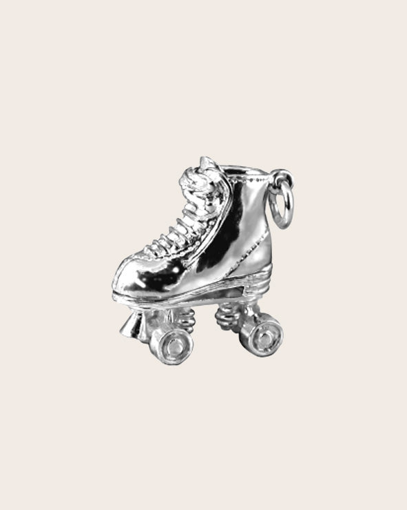 Sterling Silver Rolling Wheels Roller Skate Charm