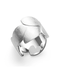 Sterling Silver Multi Leaf Textured Band