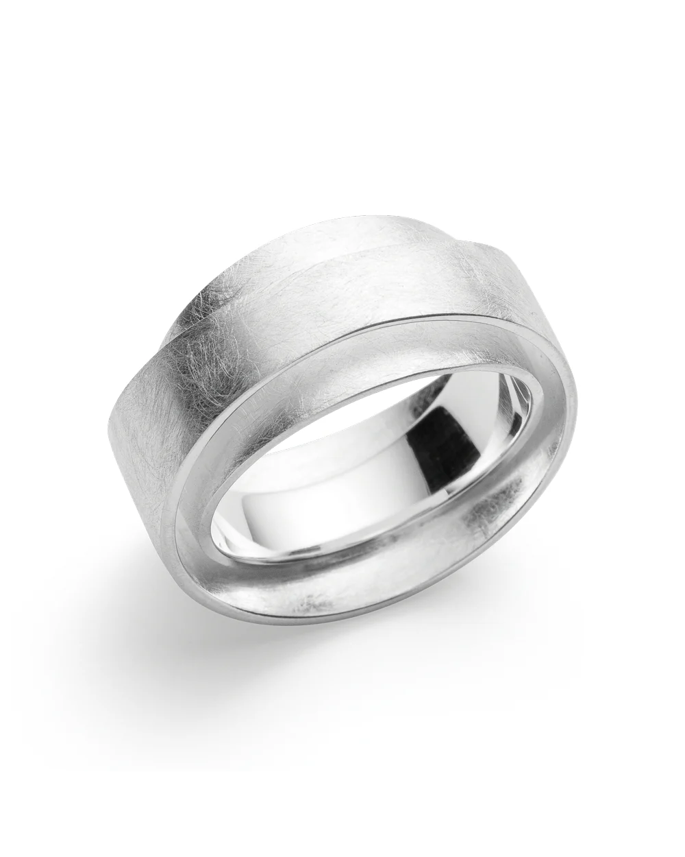Sterling Silver Textured Wrap Matt Ring
