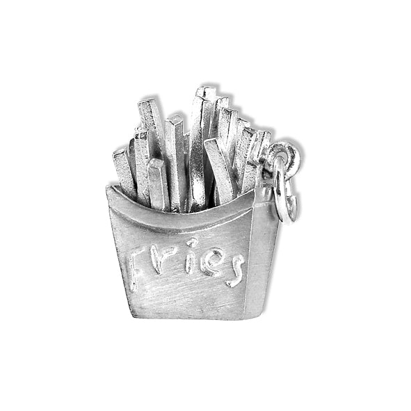 Stering Silver Box Of Fries Charm