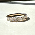 9ct Yellow Gold Oval Diamond Claw Set Ring