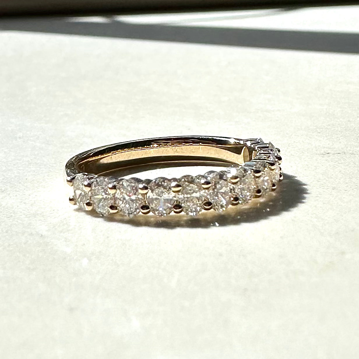 9ct Yellow Gold Oval Diamond Claw Set Ring