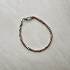 Sterling Silver Natural Pink Mini Pearl Bracelet