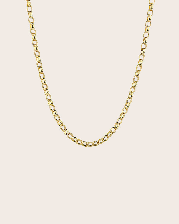 9ct Yellow Gold 'BO1' Oval Belcher Chain
