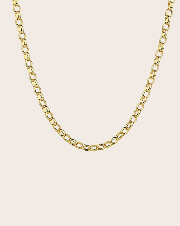 9ct Yellow Gold 'BO2' Oval Belcher Chain