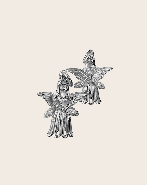 Sterling Silver Christmas Tree Fairy Charm