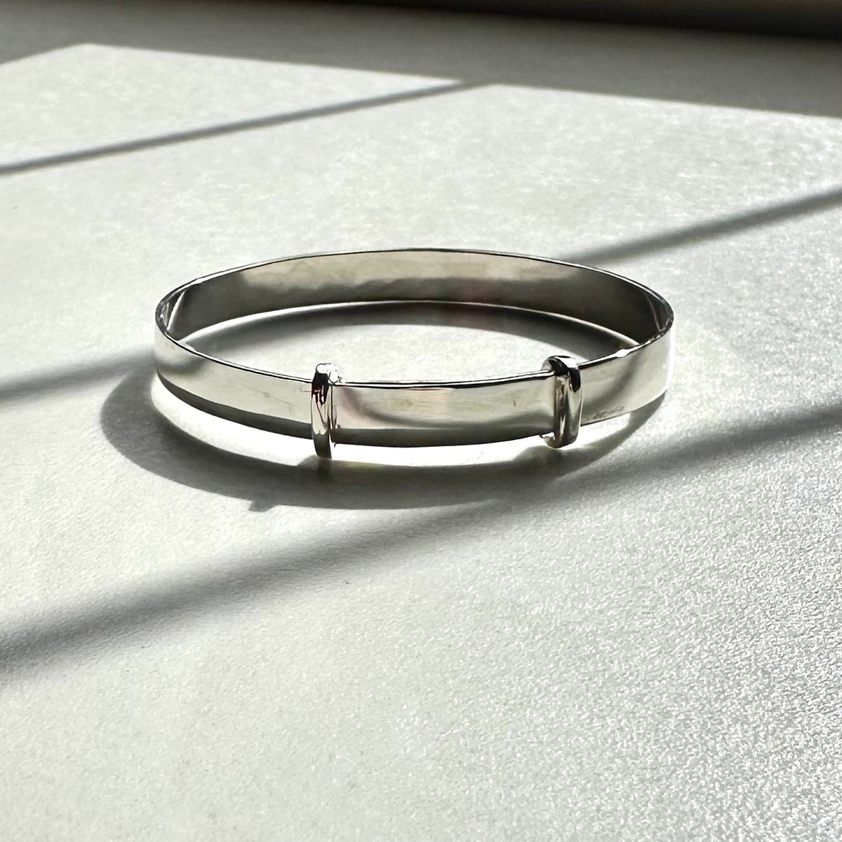 Sterling Silver Baby Expander Bangle Plain