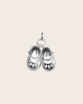 Sterling SIlver Baby Button Shoes Charm