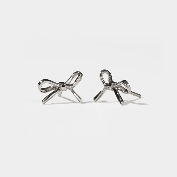MEADOWLARK - Sterling Silver Small Bow Stud Earrings