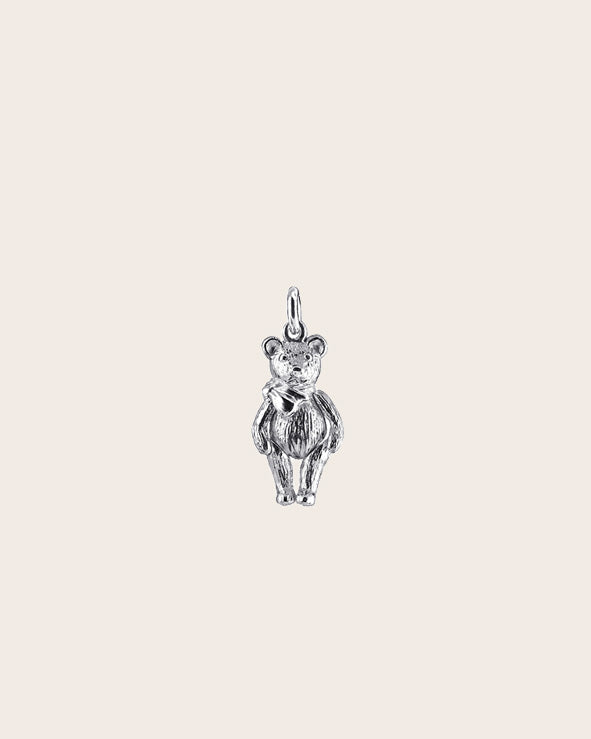 Sterling Silver Bear with Bow Charm