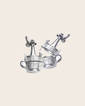 Sterling Silver Champagne Bucket and Glass Charm