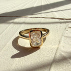 18ct Yellow Gold 2.01 carat Laboratory Grown Elongated Cushion Cut Diamond Ring