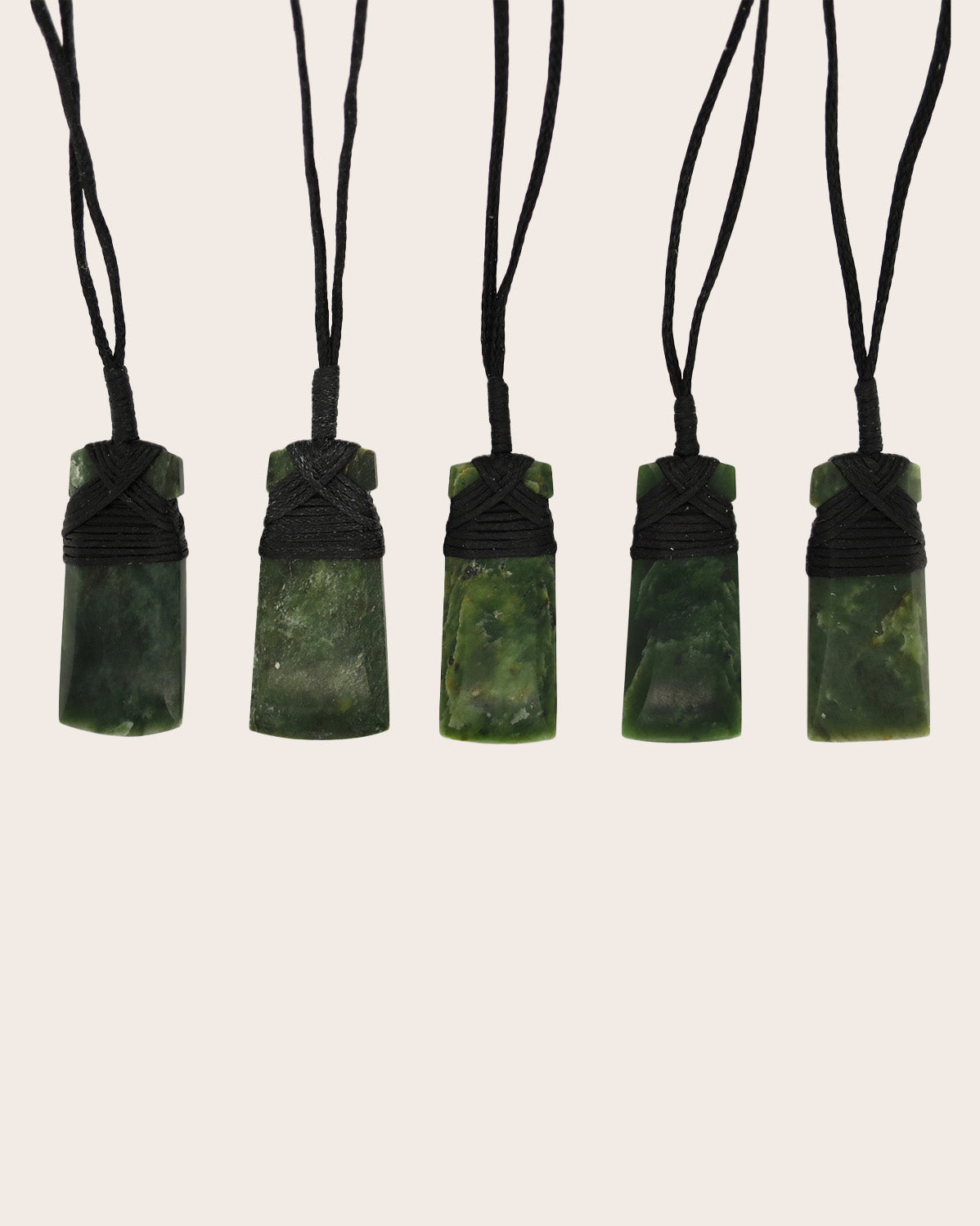 New Zealand Small Pepe Toki Greenstone Pendant with Polish Finish