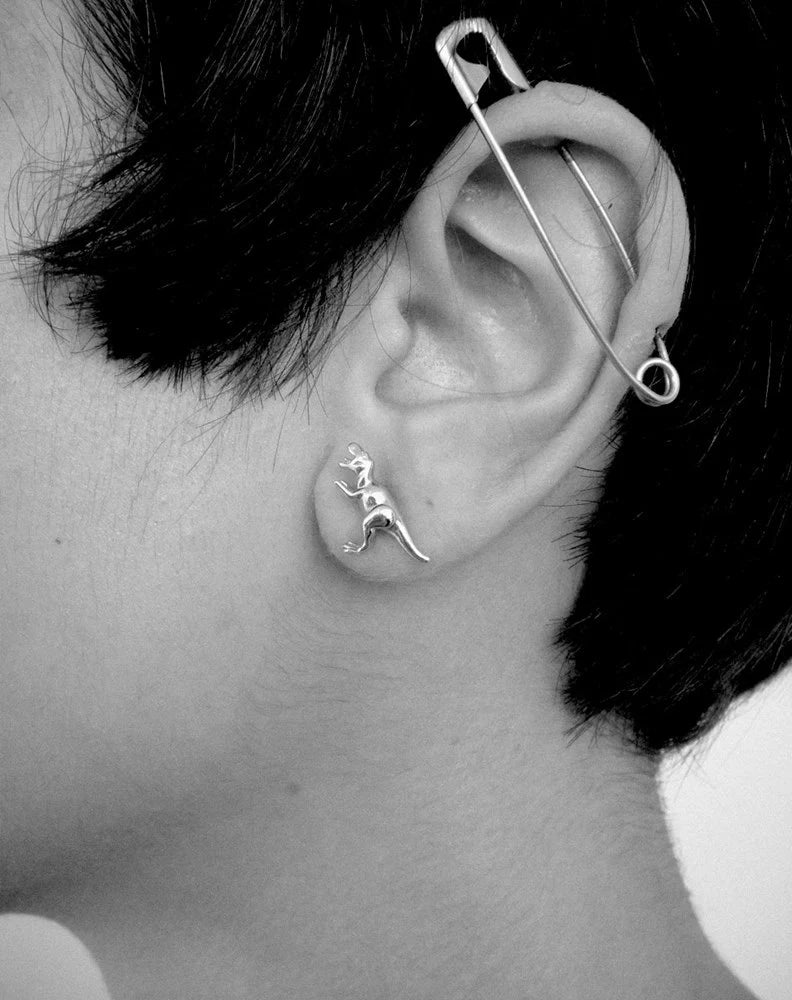 MEADOWLARK - Sterling Silver Dinosaur Stud Earrings