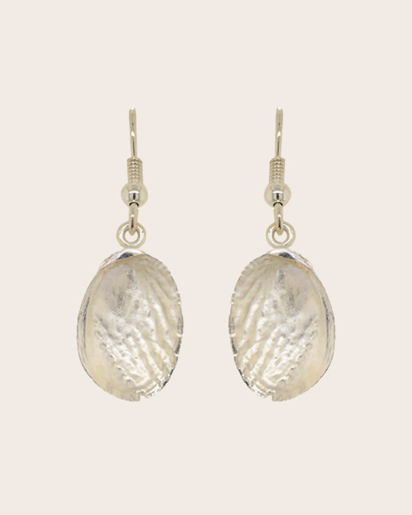 Sterling Silver Paua Shell Drop Earrings