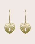 9ct Yellow Gold Kawakawa Leaf Drop Earrings