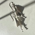Sterling Silver Brushed Kowhai Flower Drop Earrings