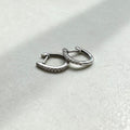 9ct White Gold 0.15ct Diamond 'Huggie' Hoop Earrings