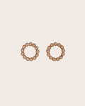 9ct Rose Gold Open Circle Bubble Stud Earrings
