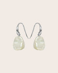 Sterling Silver Freshwater White Keshi Pearl Drop Earrings