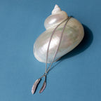 BOH RUNGA - STERLING SILVER DUO MIROMIRO FEATHER NECKLACE