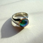 Sterling & 18ct Yellow Gold Abalone Pearl Ring