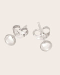 Sterling Silver 4mm Button Stud Earrings