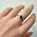 Sterling Silver Rhodolite Garnet Stacker Ring