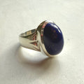 Sterling Silver Cabochon Lapis Lazuli Signet Ring
