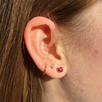 9ct Rose Gold & Ruby Stud Earrings