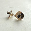9ct Yellow & White Gold Black Diamond Star Detailed Stud Earrings