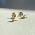 9ct Yellow Gold Lightning Bolt Stud Earrings