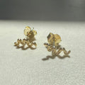 9ct Yellow Gold Snake Stud Earrings