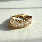 9ct Yellow Gold Laboratory Grown Pear Cut Diamond Band