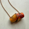 Gold Mokume Gane Swirl Pendant