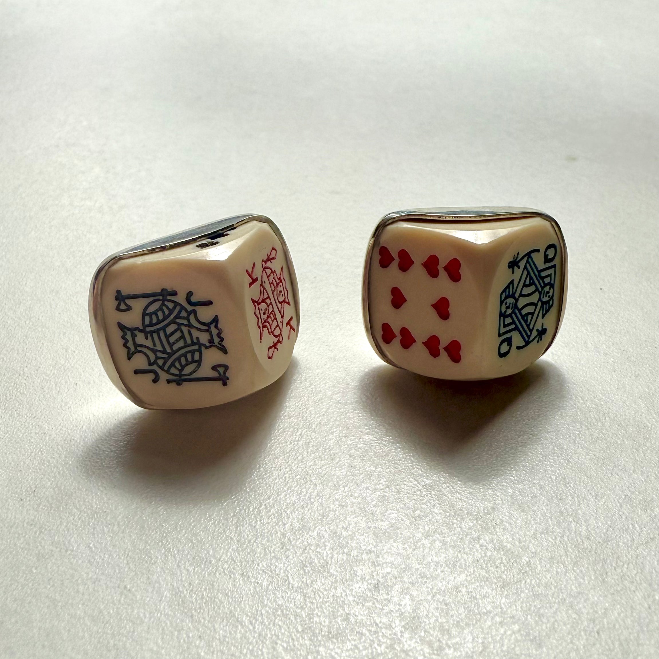 Sterling Silver Half Poker Dice Cufflinks