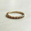 9ct Yellow Gold Ruby & Diamond Mirco Claw Band