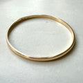9ct Yellow Gold 3.8mm Wide Slight Half Round Bangle