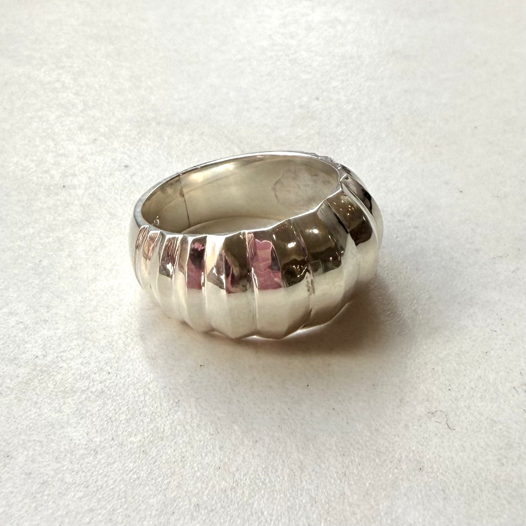 Sterling Silver Ridge Dome Ring