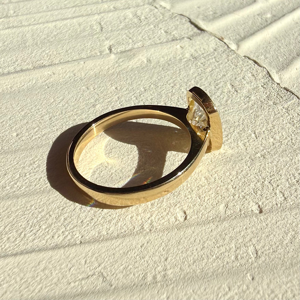 18ct Yellow Gold 2.01 carat Laboratory Grown Elongated Cushion Cut Diamond Ring