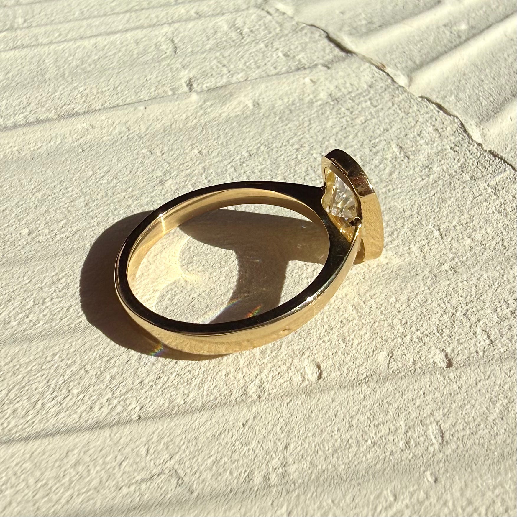 18ct Yellow Gold 2.01 carat Laboratory Grown Elongated Cushion Cut Diamond Ring