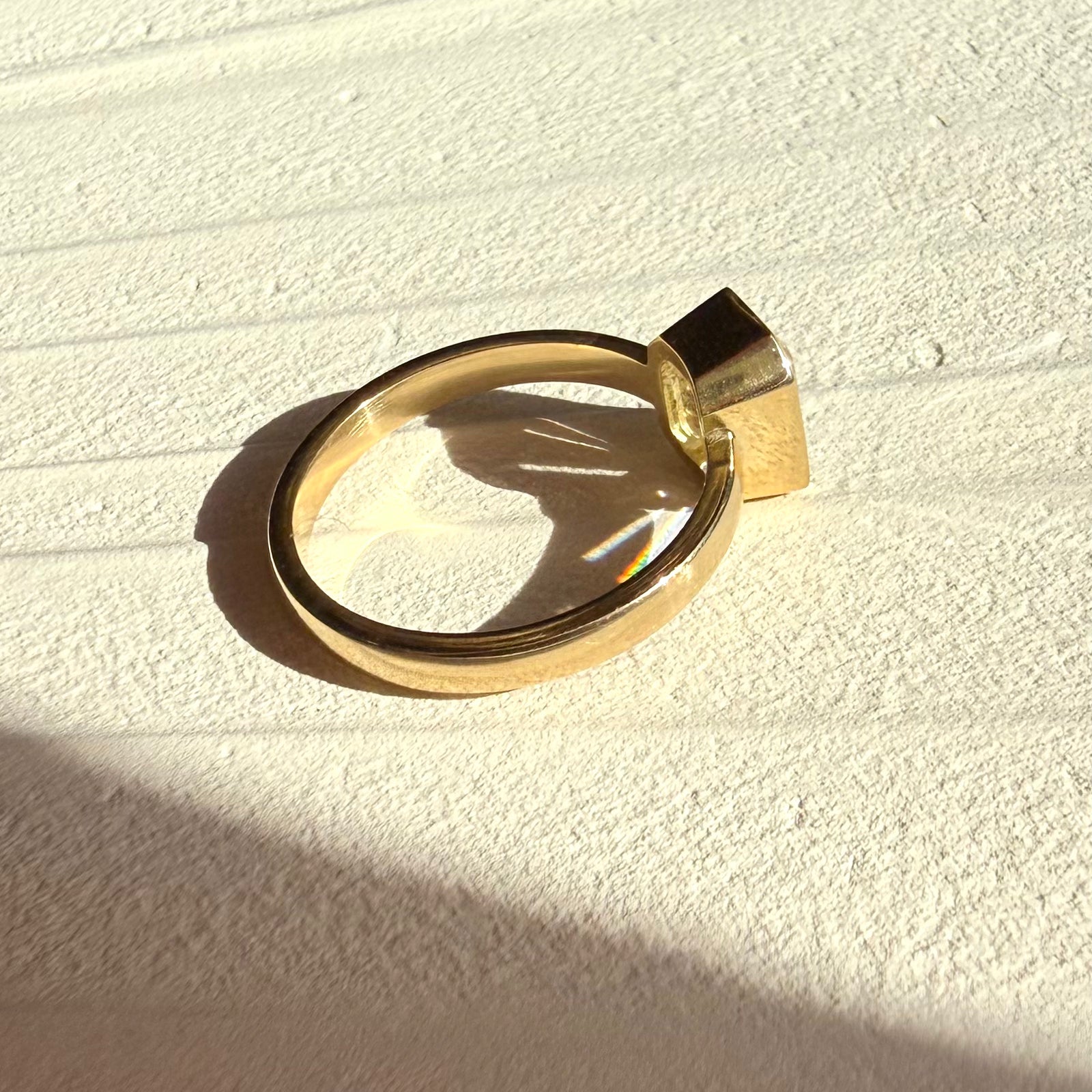 18ct Yellow Gold 1.75 carat Laboratory Grown Emerald Cut Diamond Ring