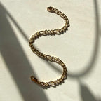 9ct Yellow Gold 3:1 Fiagro Bevelled Curb Chain Bracelet