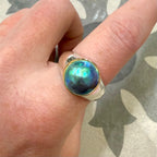 Sterling & 18ct Yellow Gold Abalone Pearl Ring